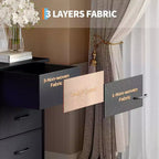 Commode de 160 cm avec 10 tiroirs en tissu, prise électrique, éclairage LED et support TV pour téléviseurs de 65 à 75 pouces