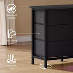 Commode de 160 cm avec 10 tiroirs en tissu, prise électrique, éclairage LED et support TV pour téléviseurs de 65 à 75 pouces