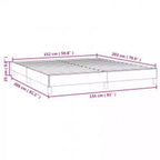 Cadre de lit plateforme Queen Size - Velours gris clair
