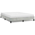 Cadre de lit plateforme Queen Size - Velours gris clair