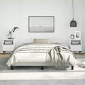 Cadre de lit plateforme Queen Size - Velours gris clair