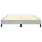 Cadre de lit plateforme Queen Size - Velours gris clair