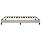 Cadre de lit plateforme Queen Size - Velours gris clair