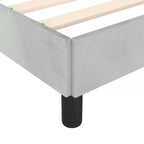 Cadre de lit plateforme Queen Size - Velours gris clair