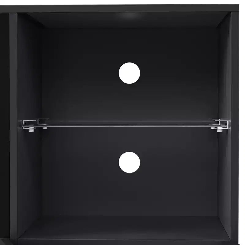 Meuble TV avec lumières LED et cheminée électrique pour téléviseurs jusqu'à 75 pouces