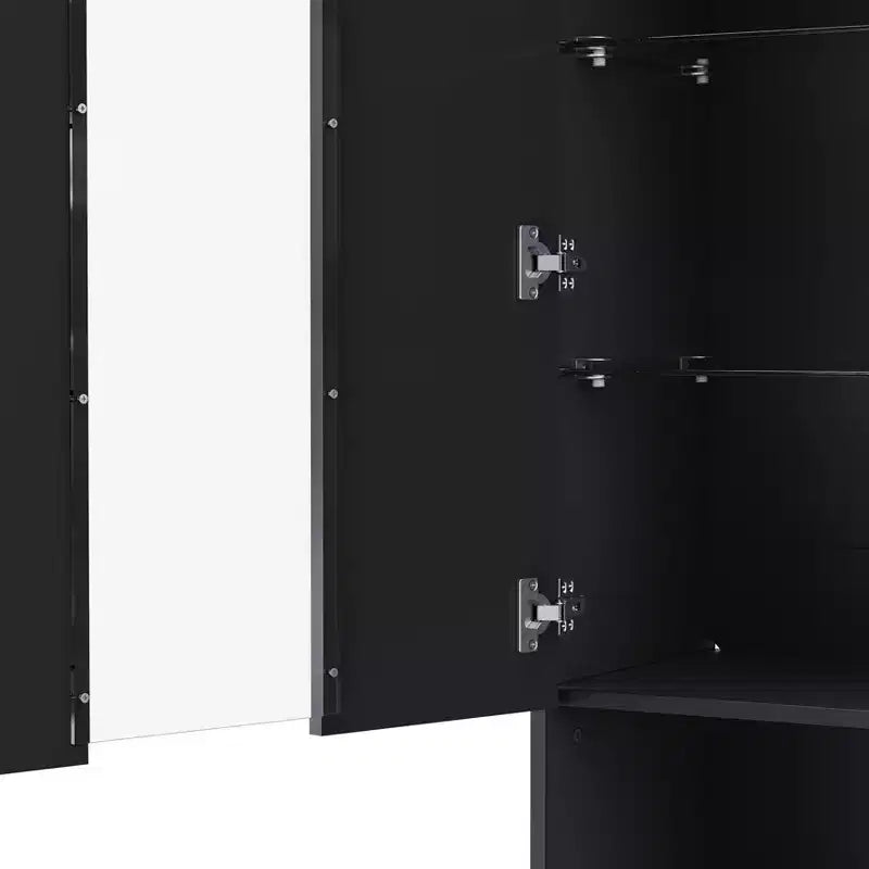 Meuble TV avec lumières LED et cheminée électrique pour téléviseurs jusqu'à 75 pouces