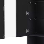 Meuble TV avec lumières LED et cheminée électrique pour téléviseurs jusqu'à 75 pouces