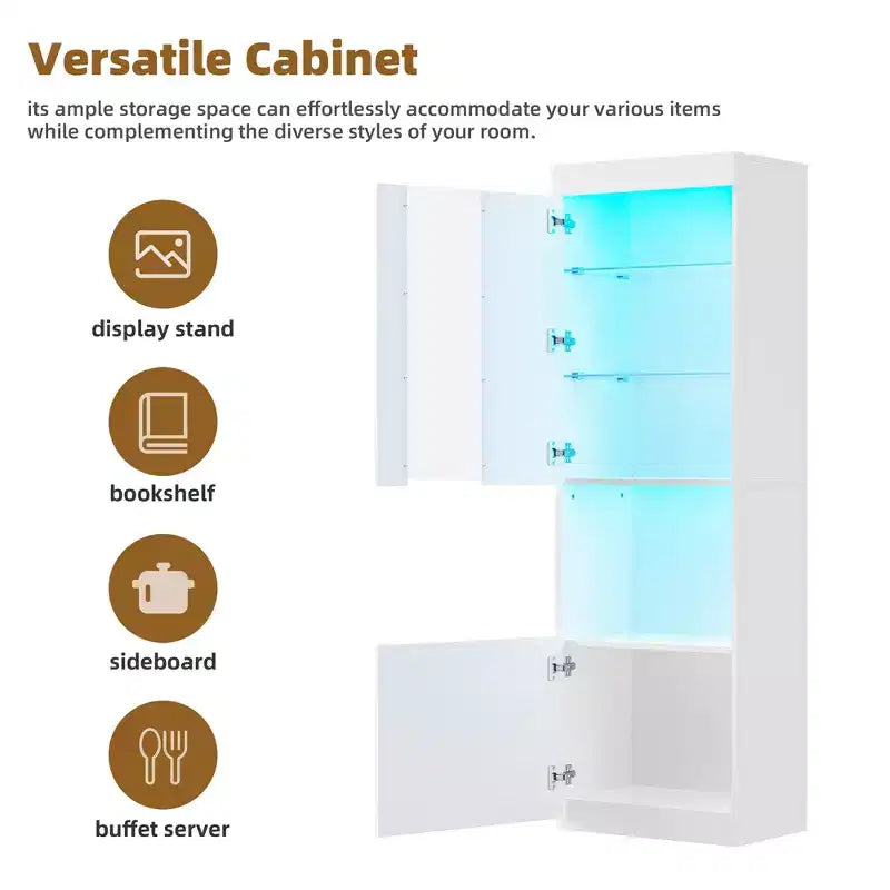Meuble TV avec lumières LED et cheminée électrique pour téléviseurs jusqu'à 75 pouces