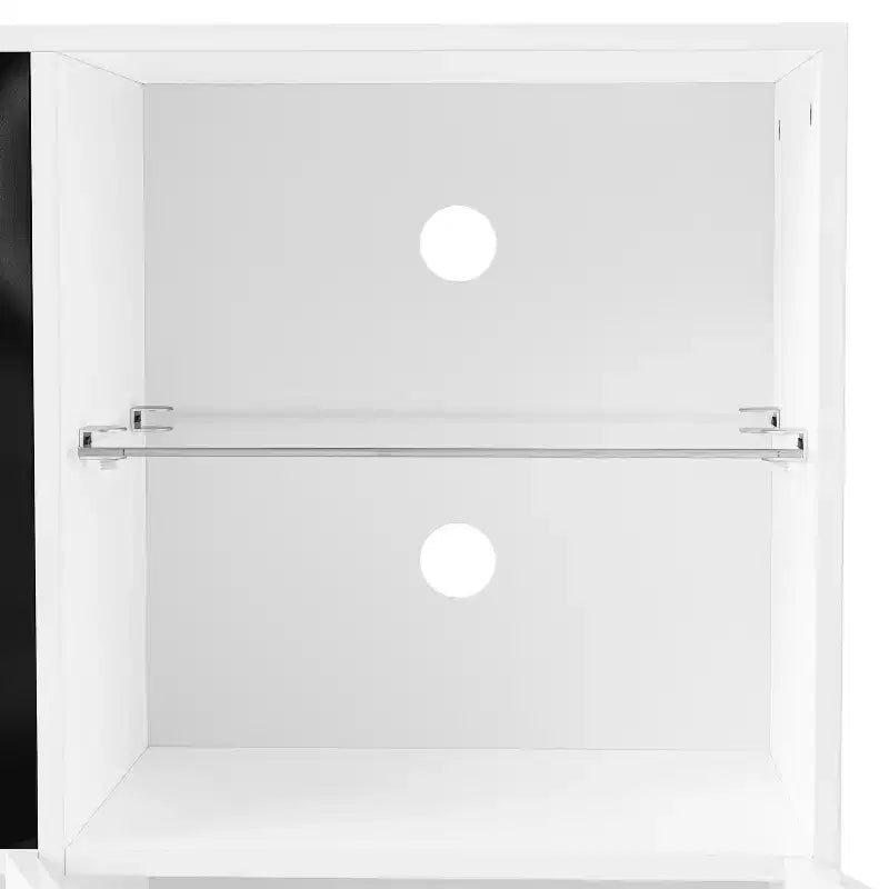 Meuble TV avec lumières LED et cheminée électrique pour téléviseurs jusqu'à 75 pouces