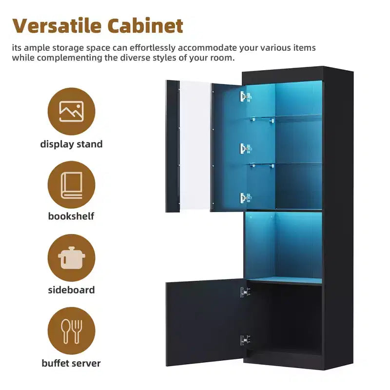 Meuble TV avec lumières LED et cheminée électrique pour téléviseurs jusqu'à 75 pouces