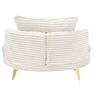 Fauteuil d'appoint avec pouf et repose-pieds