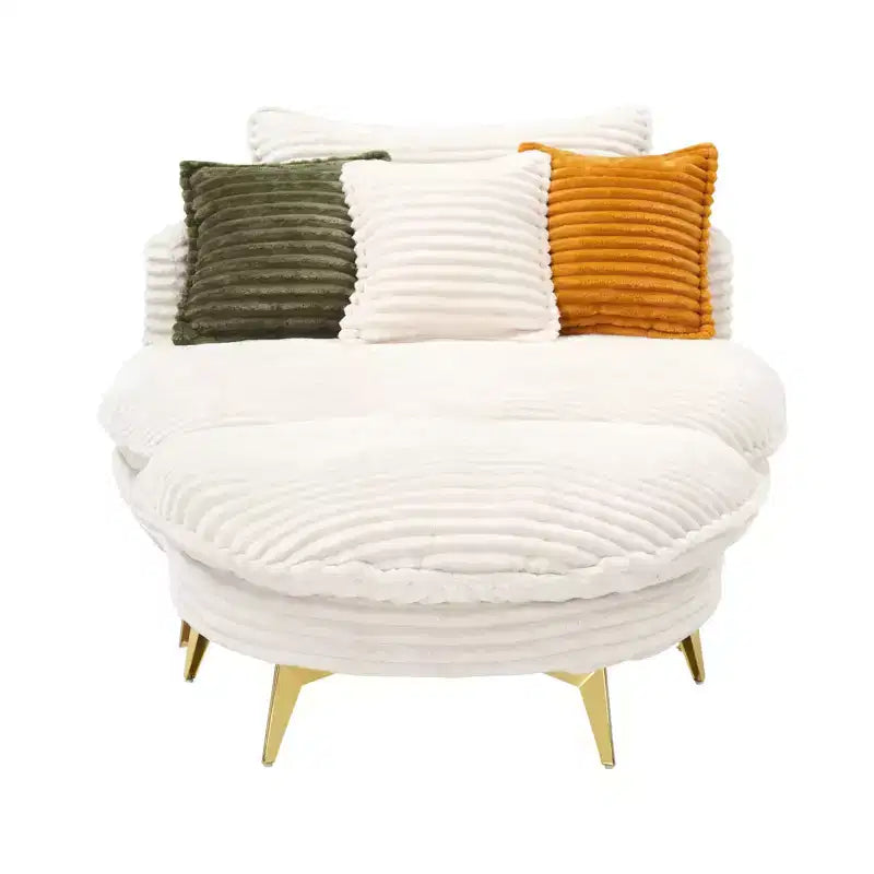 Fauteuil d'appoint avec pouf et repose-pieds
