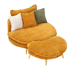Fauteuil d'appoint avec pouf et repose-pieds