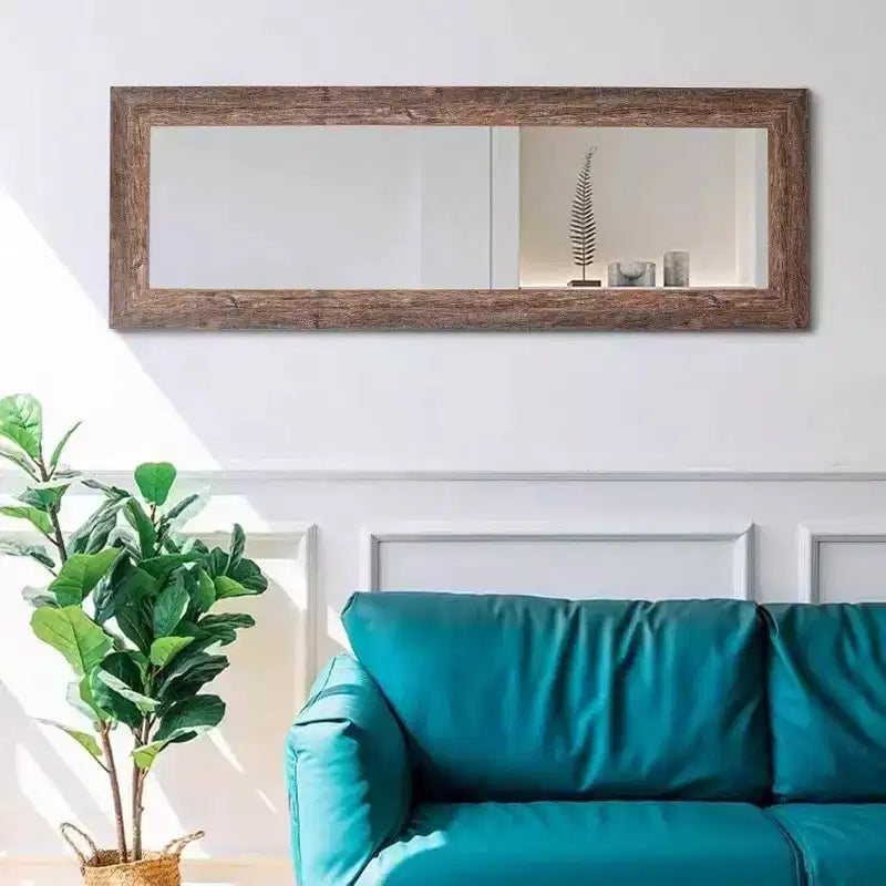 Full Length Wall Mirror 61x22 Inch, Arched Metal Frame, Bedroom Bathroom Living Room