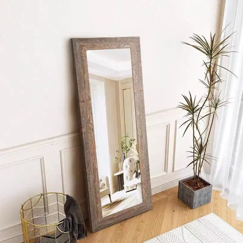 Miroir mural pleine longueur 61x22 pouces, cadre en métal arqué, chambre salle de bain salon