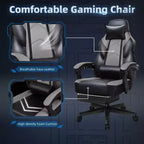 Chaise de jeu avec repose-pieds et support lombaire massant