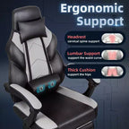 Chaise de jeu avec repose-pieds et support lombaire massant