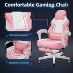 Chaise de jeu avec repose-pieds et support lombaire massant