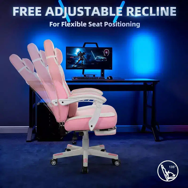 Chaise de jeu avec repose-pieds et support lombaire massant