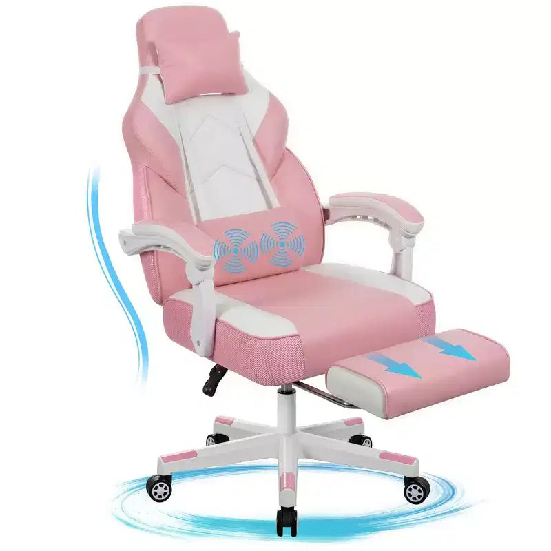 Chaise de jeu avec repose-pieds et support lombaire massant