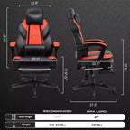 Chaise de jeu avec repose-pieds et support lombaire massant