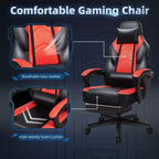 Chaise de jeu avec repose-pieds et support lombaire massant