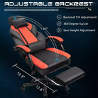 Chaise de jeu avec repose-pieds et support lombaire massant