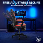 Chaise de jeu avec repose-pieds et support lombaire massant
