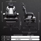 Chaise de jeu avec repose-pieds et support lombaire massant
