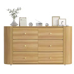 Acekool 9 Drawer Farmhouse Dresser with Power Outlet, Vintage Chest with Metal Handles, Large Storage Organizer for Bedroom, Living Room, Hallway
