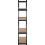 Étagère de rangement métallique réglable à 5 niveaux, capacité de 907 kg, 76,2 cm L x 30,5 cm l x 152,4 cm H pour garage, cuisine, garde-manger, sous-sol (noir)
