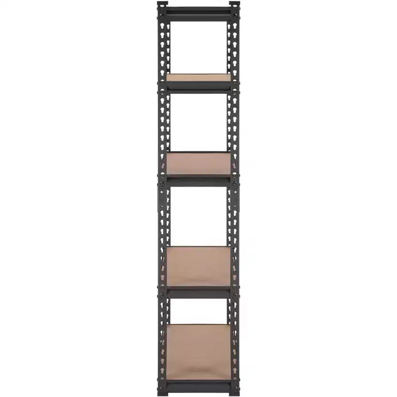 Étagère de rangement métallique réglable à 5 niveaux, capacité de 907 kg, 76,2 cm L x 30,5 cm l x 152,4 cm H pour garage, cuisine, garde-manger, sous-sol (noir)