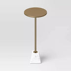 Table d'appoint ronde effet marbre