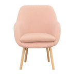 Fauteuil d'appoint à dossier haut en imitation peau de mouton