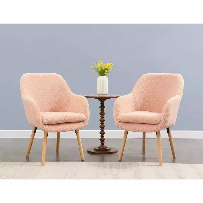 Fauteuil d'appoint à dossier haut en imitation peau de mouton