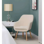 Fauteuil d'appoint à dossier haut en imitation peau de mouton