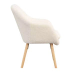 Fauteuil d'appoint à dossier haut en imitation peau de mouton