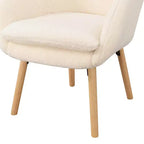 Fauteuil d'appoint à dossier haut en imitation peau de mouton