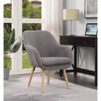 Fauteuil d'appoint à dossier haut en imitation peau de mouton