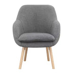 Fauteuil d'appoint à dossier haut en imitation peau de mouton