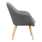 Fauteuil d'appoint à dossier haut en imitation peau de mouton
