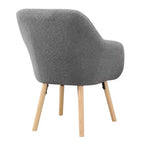 Fauteuil d'appoint à dossier haut en imitation peau de mouton