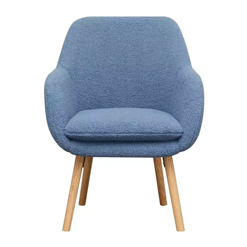 Fauteuil d'appoint à dossier haut en imitation peau de mouton