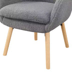 Fauteuil d'appoint à dossier haut en imitation peau de mouton