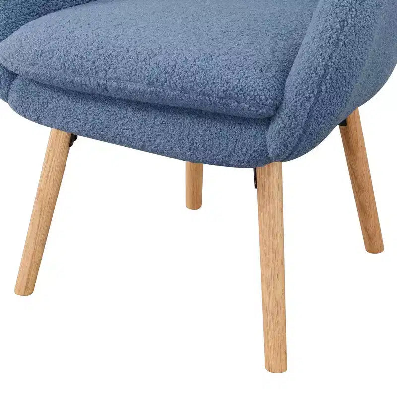 Fauteuil d'appoint à dossier haut en imitation peau de mouton