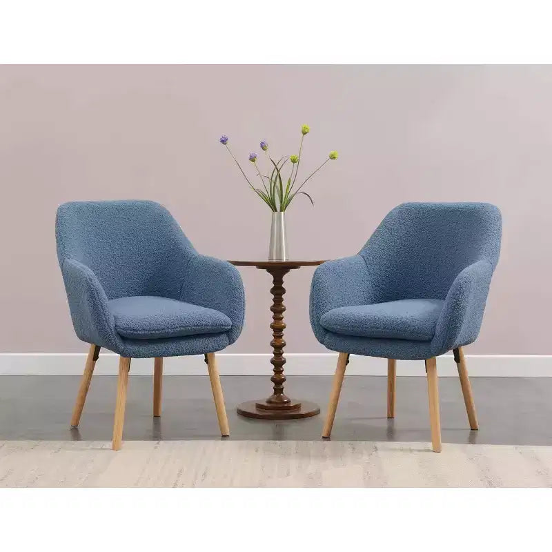 Fauteuil d'appoint à dossier haut en imitation peau de mouton