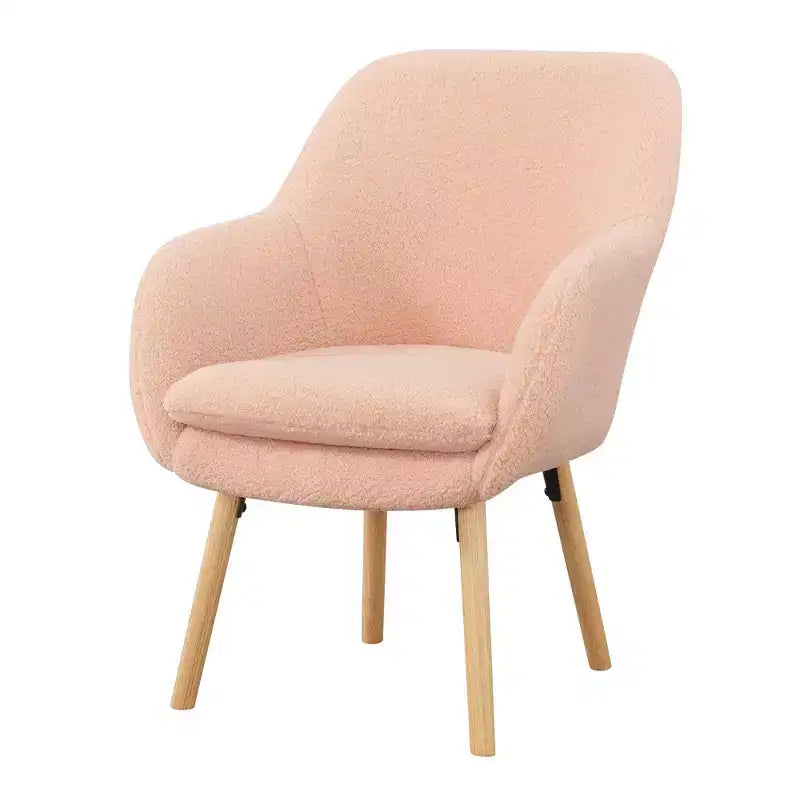 Wingback Faux Shearling Accent Armchair