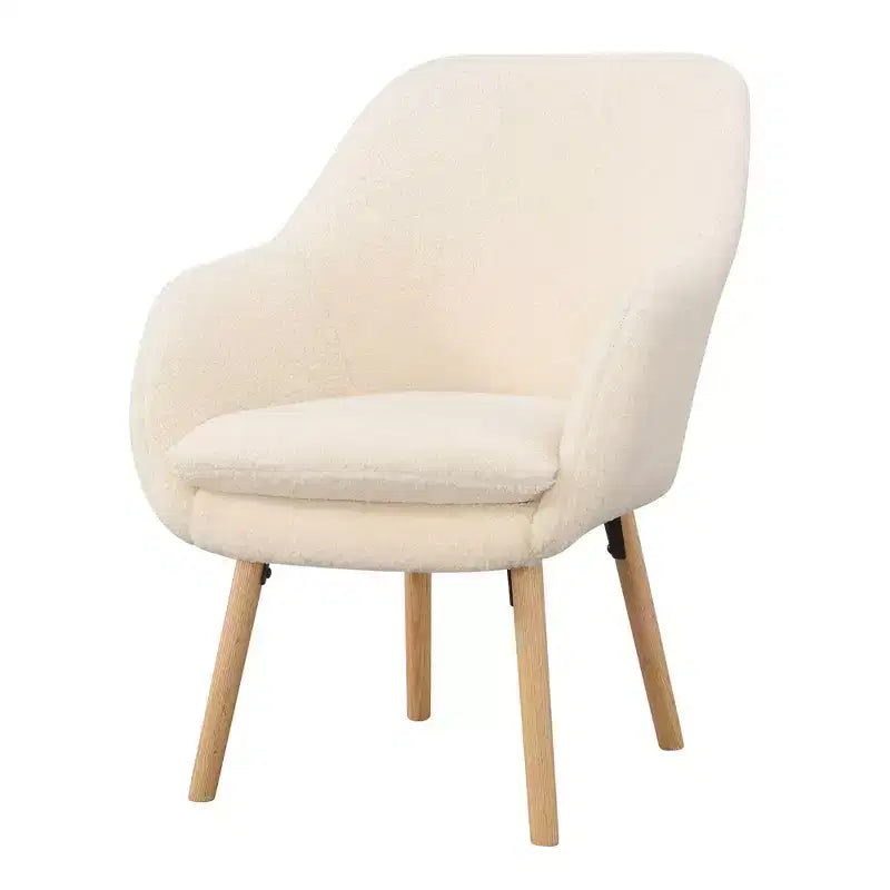 Wingback Faux Shearling Accent Armchair