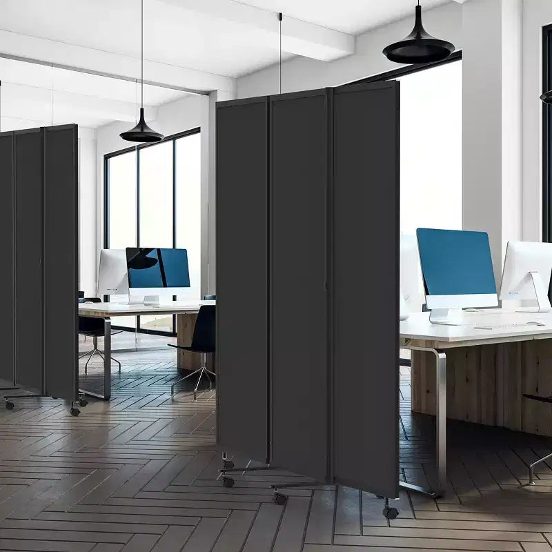 Three-Panel Trifold Room Divider Screen (71 x 65)