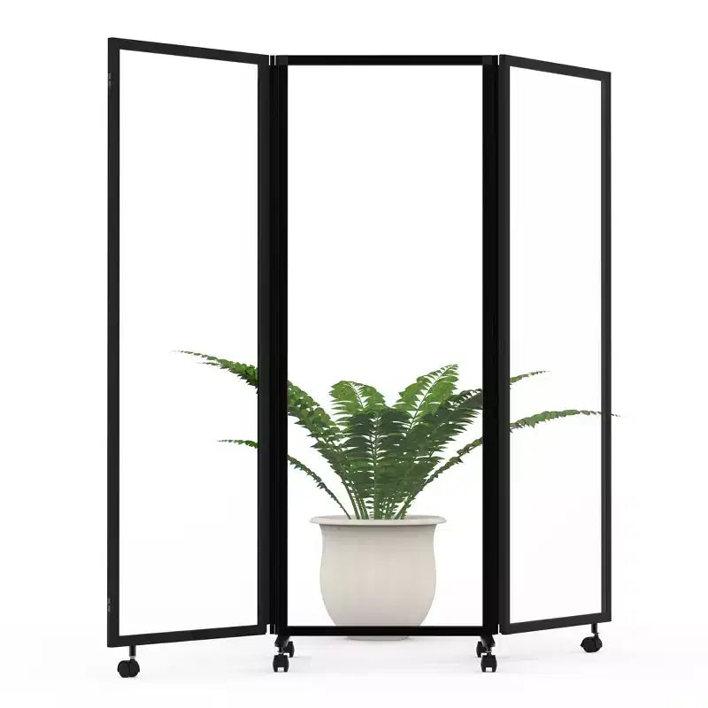 Three-Panel Trifold Room Divider Screen (71 x 65)